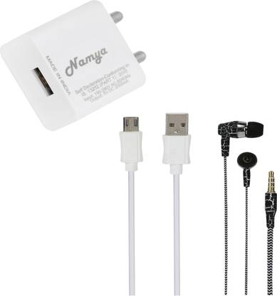 NAMYA Wall Charger Accessory Combo for MICROSOFT LUMIA 540 DUAL SIM