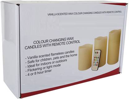 VibeX ™ Flameless Remote Control 12 Color-changing Led Candle Light Set Flameless LED Candles, Remote Controlled, Color-changing, Scented - Long Battery Life Candle