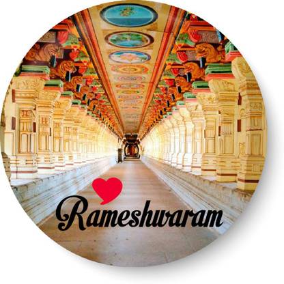 PEACOCKRIDE Love Rameshwaram Fridge Magnet Pack of 1
