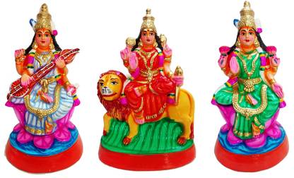 MyAngadi Durga Lakshmi Saraswathi Golu Doll Decorative Showpiece  -  38.1 cm