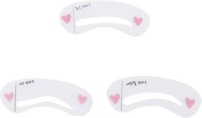 Siempre21 Gugzy Reusable Eyebrow Shaping Stencils Template Card Make Up Appliance Tool Brow Class Beauty Drawing Guide 3 classes Eyebrow Stencil