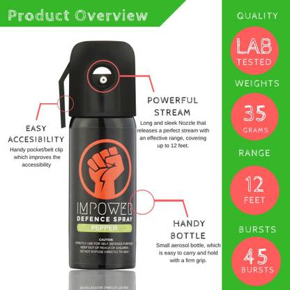 IMPOWER IMPOWER SELF DEFENCE PEPPER SPRAY Pepper Stream Spray