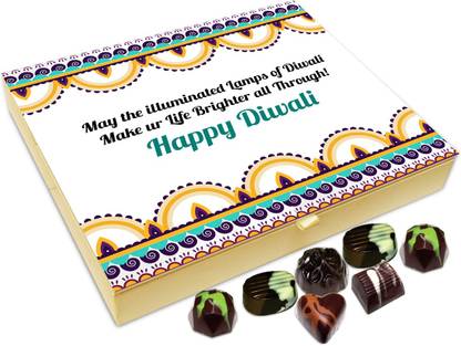 Chocholik Diwali Gift Box - May The Illuminated Lights Of Diwali Make Your Life Brighter Chocolate Box - 20pc Truffles
