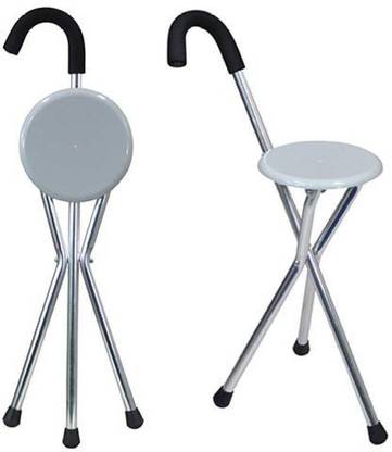TR Walking Stick with Chair Rest Stool Walking Stick
