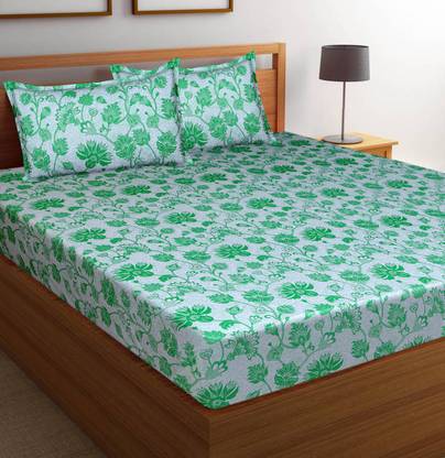 Flipkart SmartBuy 144 TC Cotton Double Printed Flat Bedsheet