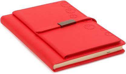 Inscripto Red Diary with Magnetic Flap Regular Diary Plain 100 Pages