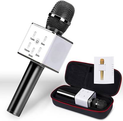 VibeX ® Portable Wireless Microphone with Speaker Mic Machine for Singing and Recording with Built-in Bluetooth Speakers and AUX Microphone