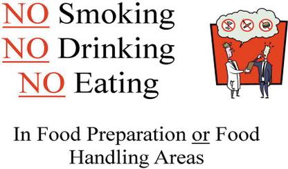 No Smoking No Drinking No Ea…poster Poster Paper Print