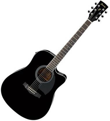 IBANEZ Ibanez PF15ECE-BK Semi-acoustic Guitar Spruce Rosewood Right Hand Orientation