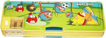 SKI series angry birds Art Artificial Leather Pencil Box