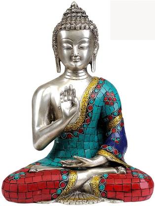 idolcollections Brass Buddha in Abhaya Mudra Decorative Showpiece  -  26.7 cm