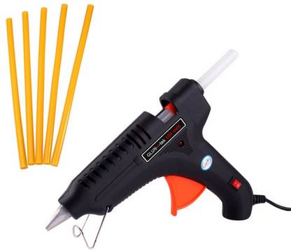 Glun ITEK LEAK PROOF 100 WATT ON OFF SWITCH WITH 5 YELLOW STICKS Standard Temperature Corded Glue Gun