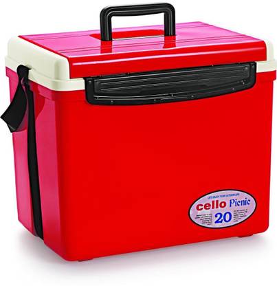 cello 30 L Plastic Cello Picnic Ice Packs 30 Litres, Red Ice Bucket