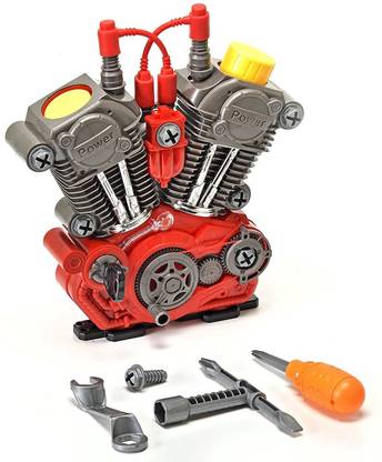 Toys Bhoomi Build Your Own 3D Modelling Motorcycle Engine Overhaul Puzzle Playset for Junior Kid Mechanics
