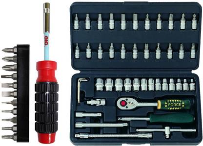 Digital Craft Force 1/4 Inch Socket Combination 46Pcs Set Diy Repair Tool Kit Model:2462 Socket Set