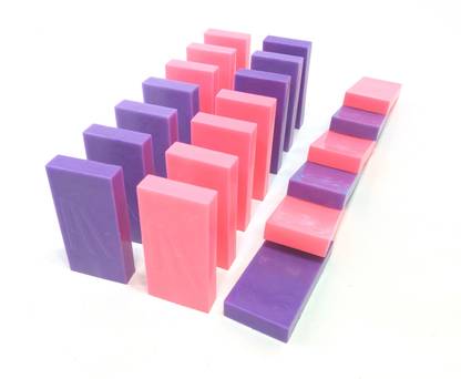 Domino Rush | Warm Trio | PP Pair | Toppling Dominoes | 100 Pcs | Square Edge