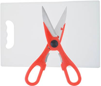 Magic's Max Combo of Chopping Board with Kitchen Scissors Multicolour Kitchen Tool Set Kitchen Tool Set