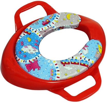 AJANTA Soft Cushion Potty Trainer Comfortable Seat with Support Handles (Red) Potty Seat