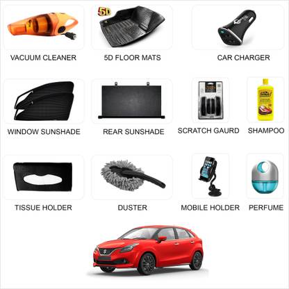Accedre 11 in 1 Baleno Car Accessories Combo