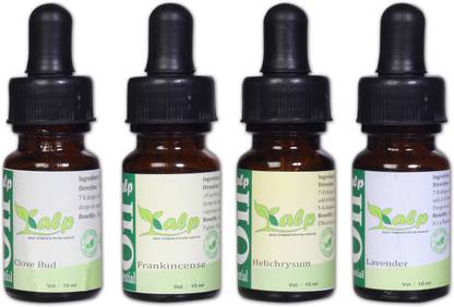 Kalp Pack of six essential oils (Frankincense , Helichrysum , Clove bud and Lavender )