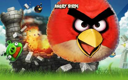 Angry Birds iPhone Game ON FINE ART PAPER HD QUALITY WALLPAPER POSTER Fine Art Print