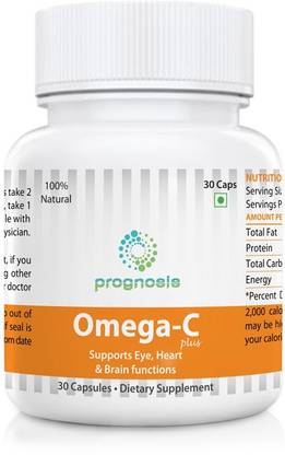 prognosishealthcare Omega-C Plus Vegan Omega-3 DHA, 500mg DHA, 30 Veg Caps