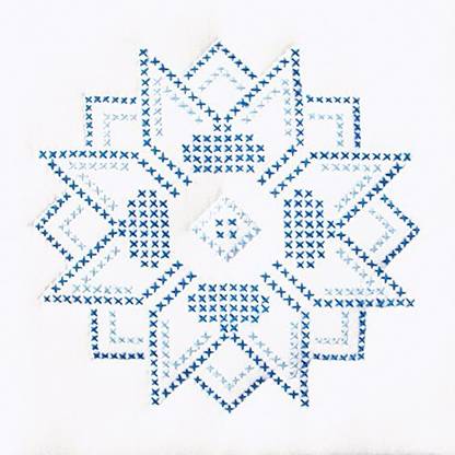 Jack Dempsey Stamped White Quilt Blocks 9"X9" 12/Pkg-Xx Stars