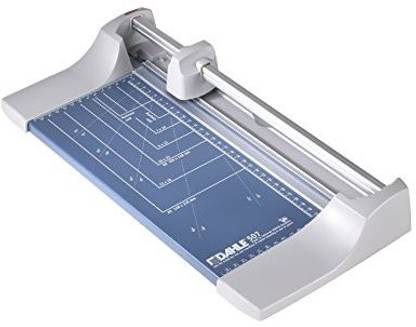 Dahle 507 Personal Rolling Trimmer, 12 1/2" Cut Length, 7 Sheet, Self-Sharpening Blade, Cuts In Either Direction, Automatic Paper Clamp