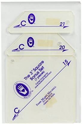 Marti Michell Perfect Patchwork Template Set C, Bonus Complement Set, Package Of Seven