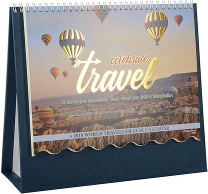 Gathbandhan Travel Theme Desk Calender 2018 Table Calendar