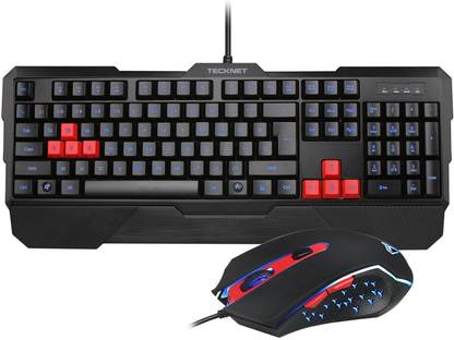 TECKNET X861 Kraken Illuminated Gaming Keyboard/Mouse Combo Set Designed for Gaming