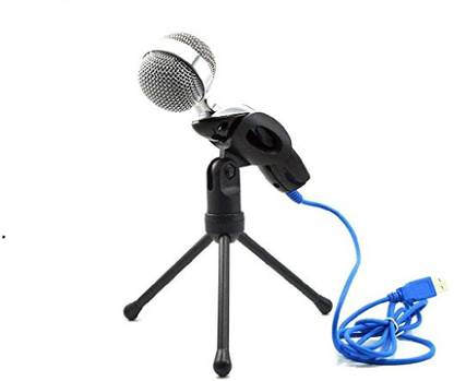 Powerpak SF-922B USB Condenser Microphone Mic & Stand With Noise Reduction For Recording, Karoke, Chat & More Microphone