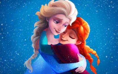 Frozen Sisters Elsa Anna 4K ON HI QUALITY LARGE PRINT 36X24 INCHES Photographic Paper