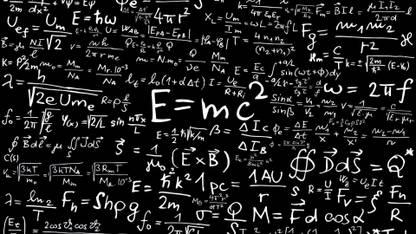 SCIENCE ALBERT EINSTEIN FORMULAS MATHEMATICS PHYSICS WALLPAPER ON HI QUALITY LARGE PRINT 36X24 INCHES Photographic Paper