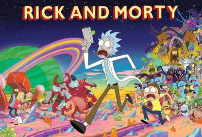 TV Show Rick And Morty ON FINE ART PAPER HD QUALITY WALLPAPER POSTER Fine Art Print
