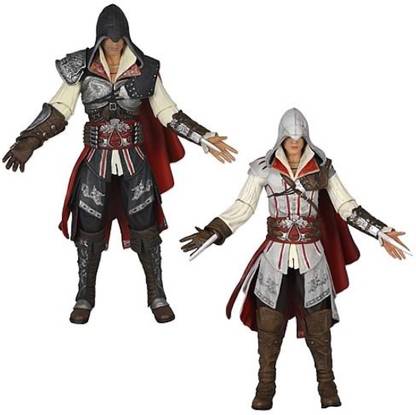 24x7 2 Assassin's Creed Ezio Master Assassin 18Cm Pvc Action Figures Toy White And Black – Highly Detailed