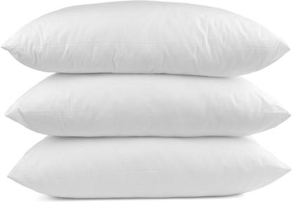 Soft Touch Polyester Fibre Solid Bed/Sleeping Pillow Pack of 3