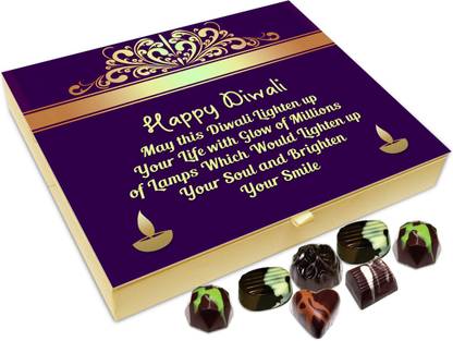 Chocholik Diwali Sweets - May This Diwali Lights Up Your Soul Chocolate Box - 20pc Truffles