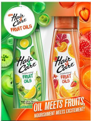 Hair & Care Fruit Oil Fruit Oil combo (H&C Fruit Oils Green 200ml, H&C fruit Oils Orange 200 ml )
