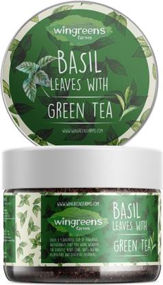 Wingreens Farms Basil Leaves with Green Tea Tulsi Green Tea Plastic Bottle