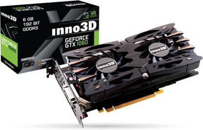 Inno3D N106F-5SDN-N5GS GDDR5 6 GB NVIDIA Chipset 192 bit 1506 MHz Graphics Card