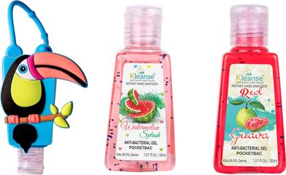 kleanse Kleanse's Advanced Instant  - anti-bacterialn Water Melon & Red Guava sanitizer Gel with spider man 3D holder Hand Sanitizer Bottle