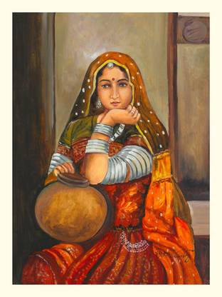 Royal Canvas Art Village Beauty Canvas 24 inch x 18 inch Painting