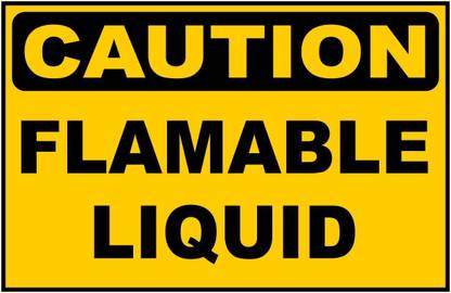 Caution - Flamable Liquid Paper Print