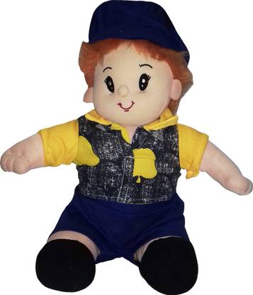 Kidoz Kingdom SITTING BOY WITH CAP STUFF TOY  - 28 cm