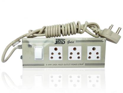 JMD Multi-Purpose Power Strip Cord 3 Plus 1, 6 AMP Extension Board with Long Wire 4  Socket Extension Boards