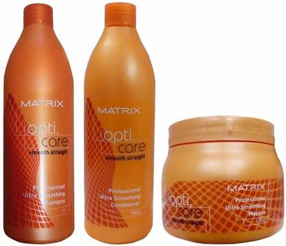 MATRIX Opticare Smooth Straight Shampoo 1 ltr + Conditioner 1 ltr + Mask 500 ml Combo PAck