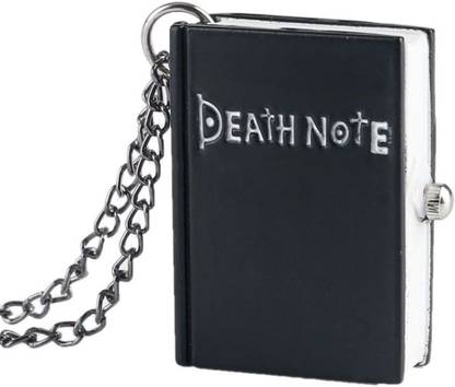 Quartz Unique Death Note Necklace Pocket Watch GPPW42 Brass Alloy Pocket Watch Chain