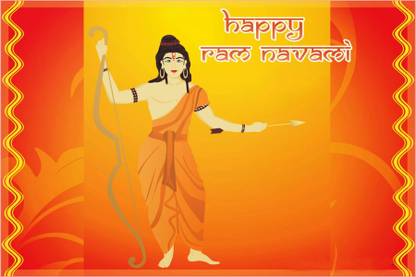 AnanyaDesigns Religious Wall Poster -ramji-happy-ram-navami-zr-bnq Paper Print