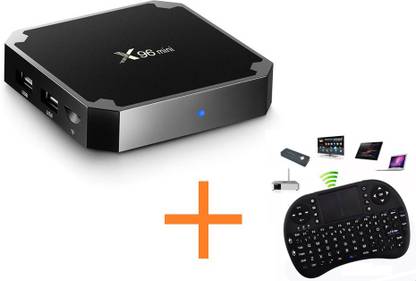 MBOX X96 Mini 2GB Android 7.1 Smart TV Box with 2.4 Ghz Air Mouse Keyboard Media Streaming Device